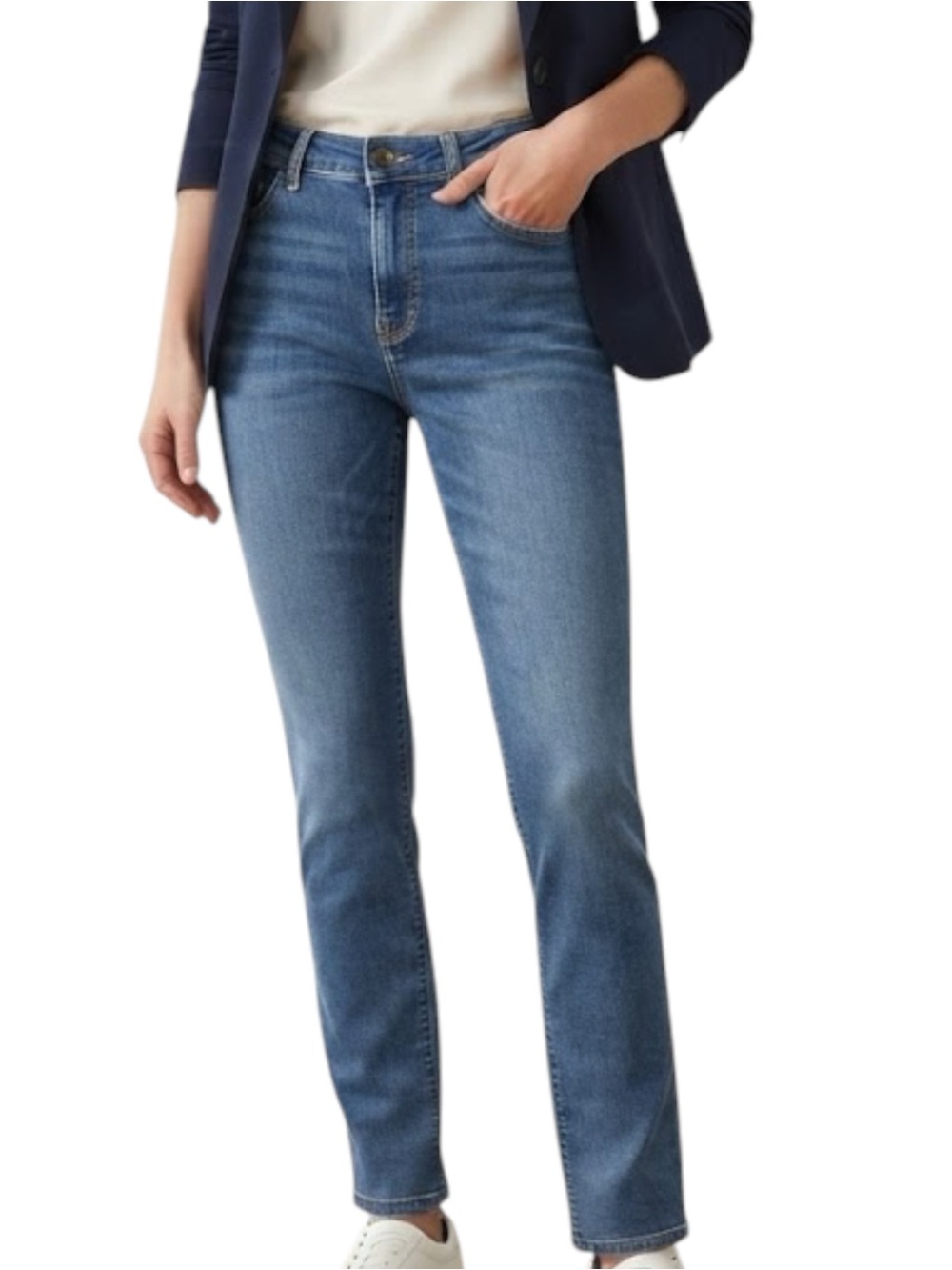 GUESS Power Skinny Low Rise Jeans Indigo Blue Whiskered Stretch Size 24 US 0